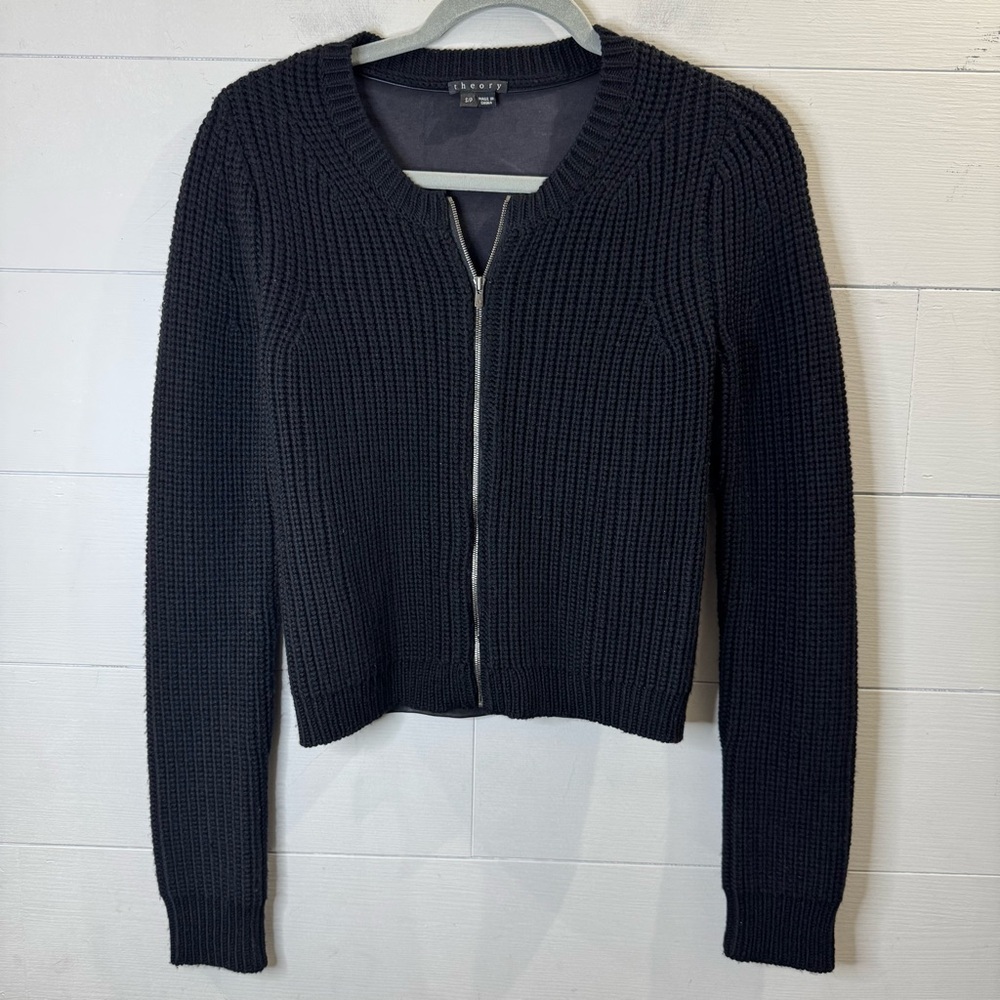 Theory Black Knit Jacket